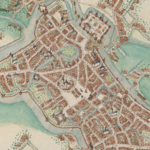 Plan de Lille (détail), Jacques de Deventer, 1572, Bibliothèque Nationale d'Espagne